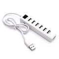 Miniatyrbillede 1 af 5: USB Hub 7 Port Ekspander Adapter USB 2.0 Hub Multi USB Splitter white