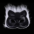 Miniatyrbillede 3 af 3: Pels Ræv Maske Halloween Cosplay Kostume Halv Ansigt Slør Briller Maskerade Øjenmaske, Halloween Fest Makeup Rekvisit Kostume Tilbehør Dyrefest