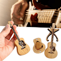 Miniatyrbild 3 av 4: Akustisk gitarrplektrumbox i trä med ställ, släta kanter, gradfri, portabel, handgjord förvaringsbehållare för gitarrplektrum