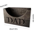 Miniatyrbild 5 av 6: Personligt Trähattställ för Pappa, Trähattställ Displayställ, Basebollkepshatt Förvaringsställ (svart) black