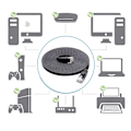 Miniatyrbilde 6 av 6: Cat 6 Ethernet-kabel LAN-kabel Flatt nettverkskabel Cat6 FTP