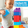 Pikkukuva 4 / 6: MEGA BLOKS First Builders Vauvan Rakennuspalikat Leikkisetit, Suuri Rakennuspussin 80 Palalla ja Säilytyksellä, Sininen, 1+ Vuotta