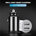 Miniatyrbilde 3 av 7: Dobbel USB-lader bil mini for mobiltelefon nettbrett GPS 3.1A hurtiglader billader biltelefonlader adapter i bil