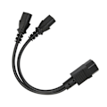 Miniatyrbillede 7 af 8: IEC320 C14 til 2 x C13 Hun Y-formet Strømkabel 1 ind 2 ud 2500W 10A 250V Strømledning Forlængerkabel til LCD-skærme 0.2