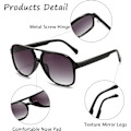Miniatyrbillede 2 af 7: Retro 70'er Aviator Polariseret Solbriller Light tea leaves with tea frame