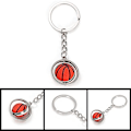 Miniatyrbillede 3 af 5: Basketball nøglering, metal roterende 3D sport nøglering, gave