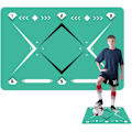 Miniatyrbillede 1 af 5: Fodboldtræningsmåtte, 90 x 60 cm lydløs måtte til træning, skridsikker driblingstræningsmåtte – fodbold agility træningsgulvmåtte til fodboldkærlighed