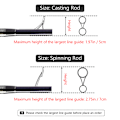 Miniatyrbilde 4 av 5: Bassdash Fiske Stang Etui Beskyttende Stang Oppbevaring for Casting og Spinning Black Red