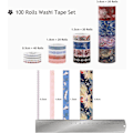 Miniatyrbilde 2 av 5: 100 ruller Washi-sett Multi Pattern Washi Tape Tape Dekorativ Papir Maskeringstape for DIY Journal Planner