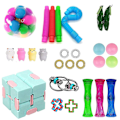 Miniatyrbild 5 av 5: Fidgetleksaker, stressbollar, gropar, bönor och andra flerfärgade blindbox-set (Blindbox 30 st)