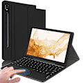 Pikkukuva 1 / 5: Langaton Bluetooth-näppäimistökotelo Samsung Galaxy Tab S7 Fe / S7 Plus / S8+ -malleille, pudotussuoja ja kosketuslevy Black