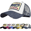 Pikkukuva 1 / 5: Baseball-lippis, verkkolippikset, unisex, kirjailtu kirjainpaikka, rento lippikset, hip hop -aurinkolippikset Grey