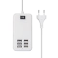 Miniatyrbilde 1 av 5: USB-hub med strømforsyning, aluminium 6-port USB-strøm med ekstern
