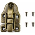 Miniatyrbillede 2 af 5: Retro Toggle Latch Lock, Antik Messing Lås til Smykkeæsker Gaveæsker Trææsker
