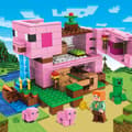 Creeper Cave Rakennuspalikkasarja | DIY-kokoamislelu **[Gr [Pig House]