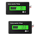 Miniatyrbillede 1 af 5: 2 stk. DC 12v 24v 36v 48v 72v Batterimåler Batterikapacitet Spændingsindikator Blysyre og Lithium Ic black