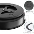 Miniatyrbillede 4 af 5: Metal Lazy Susan drejeskive drejeskive skabarrangør roterende krydderihylde køleskab drejeskive opbevaring til skab krydderier flasker 25,5 cm sort