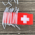 Miniatyrbild 4 av 5: 20 st/set Schweiz Vimpelflaggor Vimpelgirlang Schweizisk Flagga Vimplar Festival Festlig Högtid Kamouflage Camouflage 14 by 21cm 20pcs