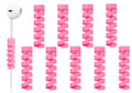 10-pack Spiral kabelskydd - Laddare rosa pink one size
