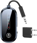 Miniatyrbillede 1 af 6: 2-i-1 Bluetooth 5.4 Trådløs Flyadapter 3.5mm Lydsender Modtager