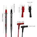 Miniatyrbild 6 av 6: Multimeter testledningar Multimeter teststift Universal digital multimeter Sondtestledningar Stift Nålspets Multitest