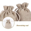 Miniatyrbillede 3 af 5: 30 stk. Intckwan Burlap-poser 10x15cm Små gaveposer med snøre