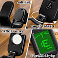 Miniatyrbild 4 av 5: Gitarrstämmare clip-on, digitala stämmare med plektrum, för akustisk gitarr, elgitarr, bas, violin, ukulele och andra stränginstrument