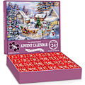 Miniatyrbillede 1 af 8: Julepuslespil, 1008 brikker julekalender, puslespil, 24 dage med juleferiepuslespil A C