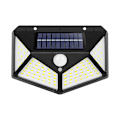Pikkukuva 1 / 7: Aurinkokennovalaisin kotiin, 100 LED-valoa, liiketunnistin, ulkokäyttöön, puutarhaan, ladattava aurinkopaneeli, seinävalaisin, sisä- ja ulkokäyttöön