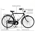 Miniatyrbillede 2 af 5: 1:10 Legering Klassisk Retro Cykel Model Ornament - Sort Black Woman Style