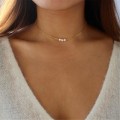 Miniatyrbillede 2 af 5: Fint Lagdelt Choker Halskæde, Håndlavet 14K Guldbelagt Y Vedhæng Halskæde Multilayer Bar Disc Halskæde Justerbar Lagdeling  Halskæder til Kvinder