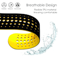 Miniatyrbilde 2 av 5: Quickfit 26mm Silikon Myk Sports Vanntett Pustende Rem for Garmin Fenix 5X Plus, Fenix 6X Pro/Sapphire, Enduro, Tactix Bravo Black yellow