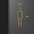 Miniatyrbillede 3 af 5: Toiletskilte Skilt Bra Vaskeri Dør Væg Mærkat Wc Hol Sort Black 2Pcs