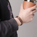 Miniatyrbillede 5 af 5: Magnetiske kobberarmbånd til mænd - Stilfuldt 99,99% massivt kobberarmbånd med dobbelt række stærke magneter - Magnetfeltterapi-smykker (kobber) (FMY)