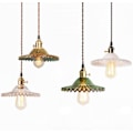 Miniatyrbilde 2 av 7: E27 Industriell Vintage Taklampe Retro Glass Taklampe Lampskjerm (hvit) white