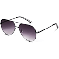Miniatyrbillede 1 af 5: Oversize Aviator Solbriller til Kvinder Mænd Trendy Retro Bulk Shade Sort Faded Solbriller Klassisk UV Beskyttelse