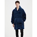 Miniatyrbilde 3 av 5: Oversized teppehettegenser, bærbar hettegenser med teppe, myk Sherpa fleece-koselig teppehettegenser for voksne