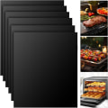 Miniatyrbild 2 av 6: 6-pack Grillmatta, Ugnsmatta, Bakmatta - Icke-klibbig - 40x33 Svart Svart 6-pack 6pcs