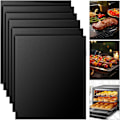 Miniatyrbillede 2 af 6: 6-pak Grillmåtte, Ovnmåtte, Bagemåtte - Non-Stick - 40x33 Sort Sort 6-pak 6pcs
