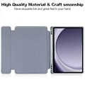 Miniatyrbild 4 av 5: Transparent Smartfodral med tangentbord för Samsung Galaxy Tab A9+ 360 graders rotation Lavender
