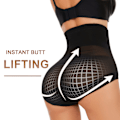 Miniatyrbillede 4 af 5: Højtaljede Tummy Control Trusser, Højtaljede Shapewear til Kvinder Tummy Control, Komfortable Body Shaper Trusser, L, Sort Sort black L