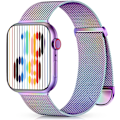 Miniatyrbild 1 av 5: Metallband kompatibelt med Apple Watch armband 40 mm 38 mm 41 mm Färgglad-WELLNGS Colorful 38/40/41mm