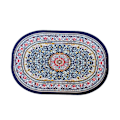 Miniatyrbilde 6 av 10: Dukkehustappe Miniature vevd teppe ROSA OVAL OVAL rosa pink oval-oval