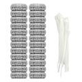 Miniatyrbillede 4 af 5: 20 stk. fnugfilter vaskemaskine fnugfilter fælde vaskenet vaskemaskine slangefilter med 20 stk. kabelbindere - WELLNGS 24 pcs