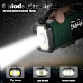 Miniatyrbild 3 av 5: REMAKE Nödradio med vev, 10000mAh batteri - NOAA/AM/FM väderradio - LED-ficklampa och läslampa - SOS-alarm WELLNGS