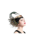 Pikkukuva 1 / 5: Naisten riikinkukkosulkahuppu, Flapper-tyyliin, Gatsby-asusteet
