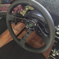 Miniatyrbillede 4 af 5: Bilmodifikation Tilbehør Rat Pu Racing Rat Racing Spil Dyb Disk 14 Tommer Rat - Sort Aespa