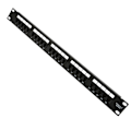 Miniatyrbilde 3 av 8: RJ11 Gjennomgående Hull 25 Porter Anti-Interferens Gullbelagt Pin CAT3 Patch Panel for 19 Tommers Stativskap 0.7