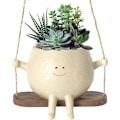 Pikkukuva 5 / 6: Swing Face -istutusruukku, Kasvoistutusruukku Ripustukseen, Hartsi-heilahtava Kukkien Ruukku