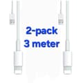 2-pack - Laddkabel Lightning iPhone 2-pack. 3 meter